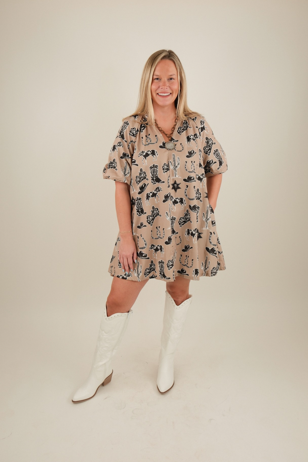 Western Charm Mini Dress Small