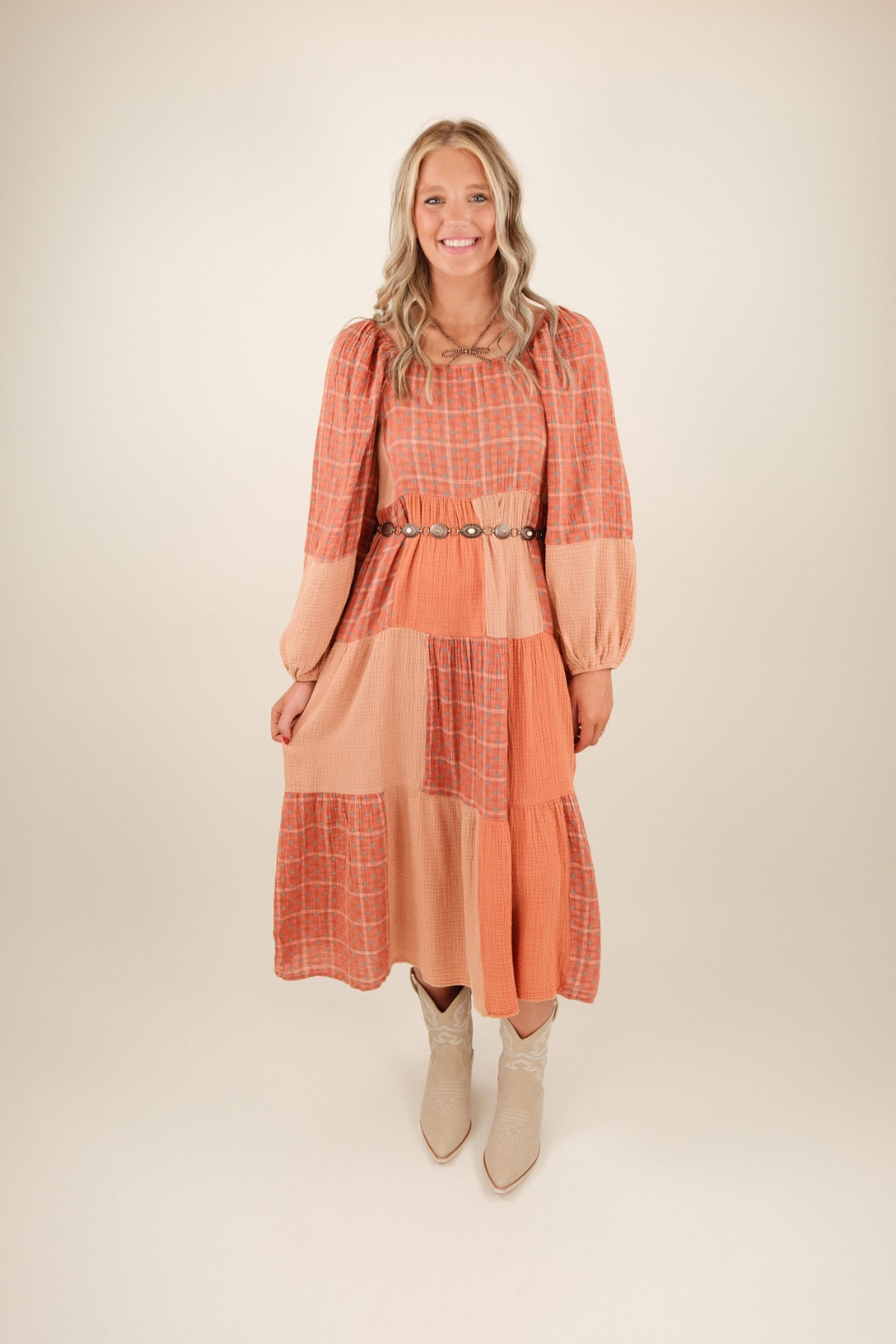 Sundance Patchwork Maxi Dress Cowgirl Society & Co Sundance Patchwork Maxi Dress Cowgirl Society & Co