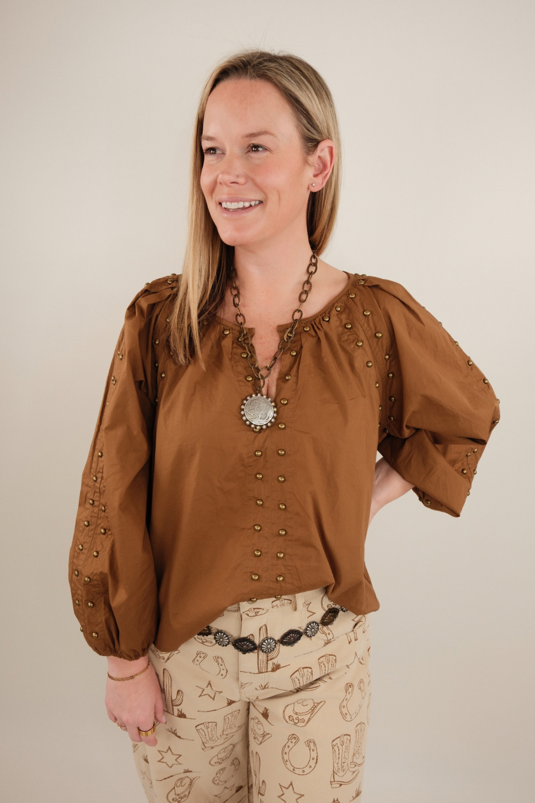 Dusty Mesa Studded Blouse