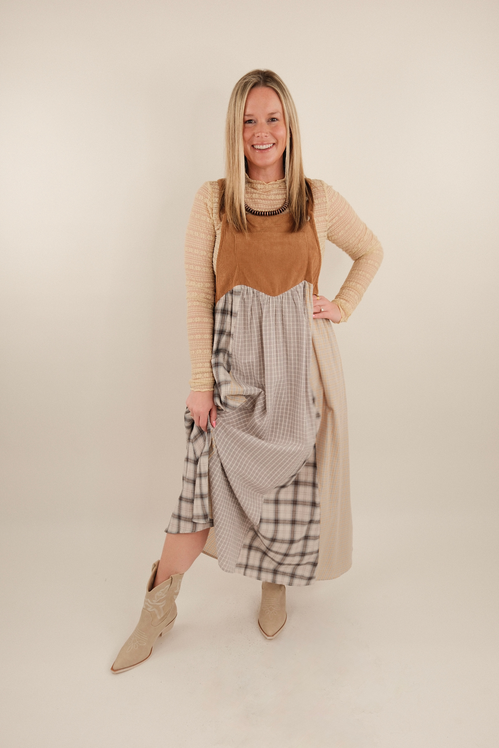 Dusty Meadow Overall Dress
