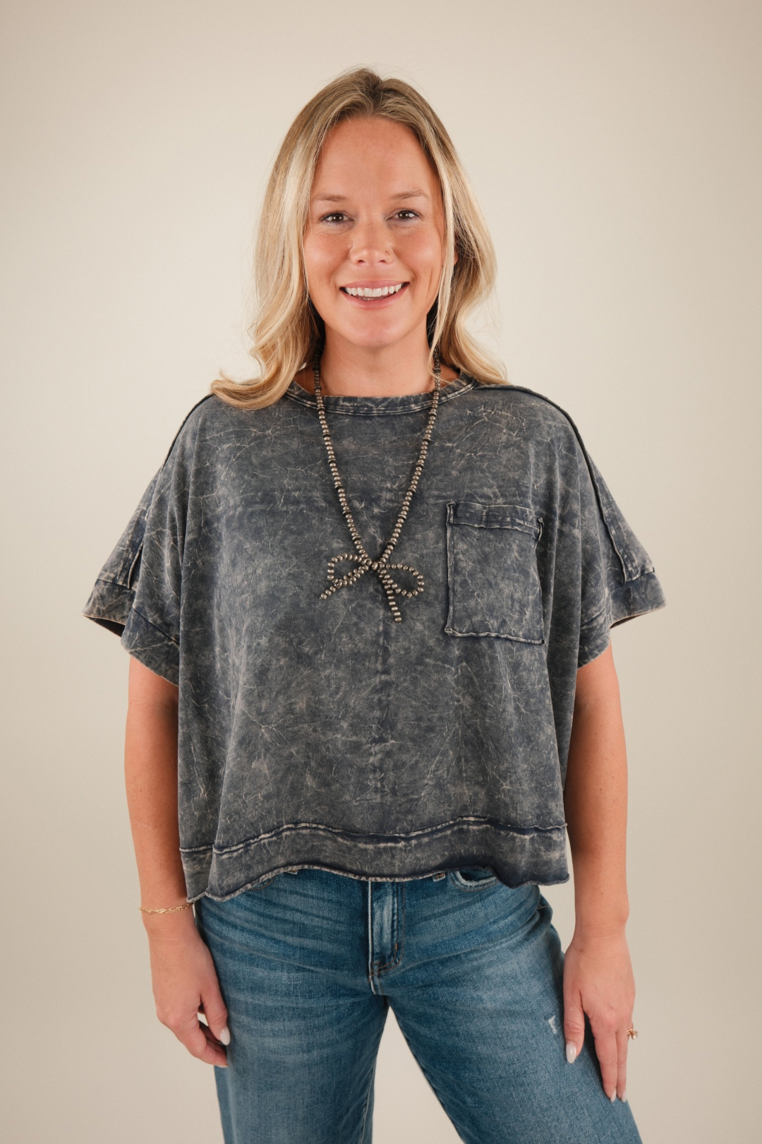 Everyday Edgy Pocket Tee - Blackberry
