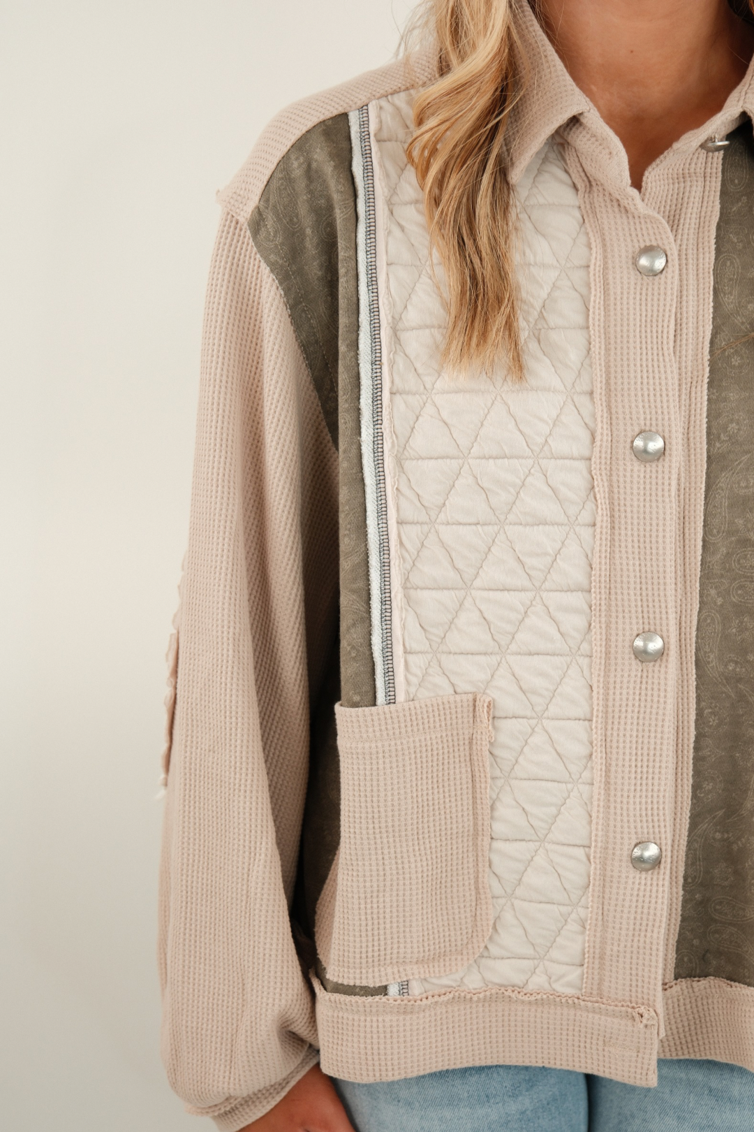 Rustic Trails Patchwork Shacket