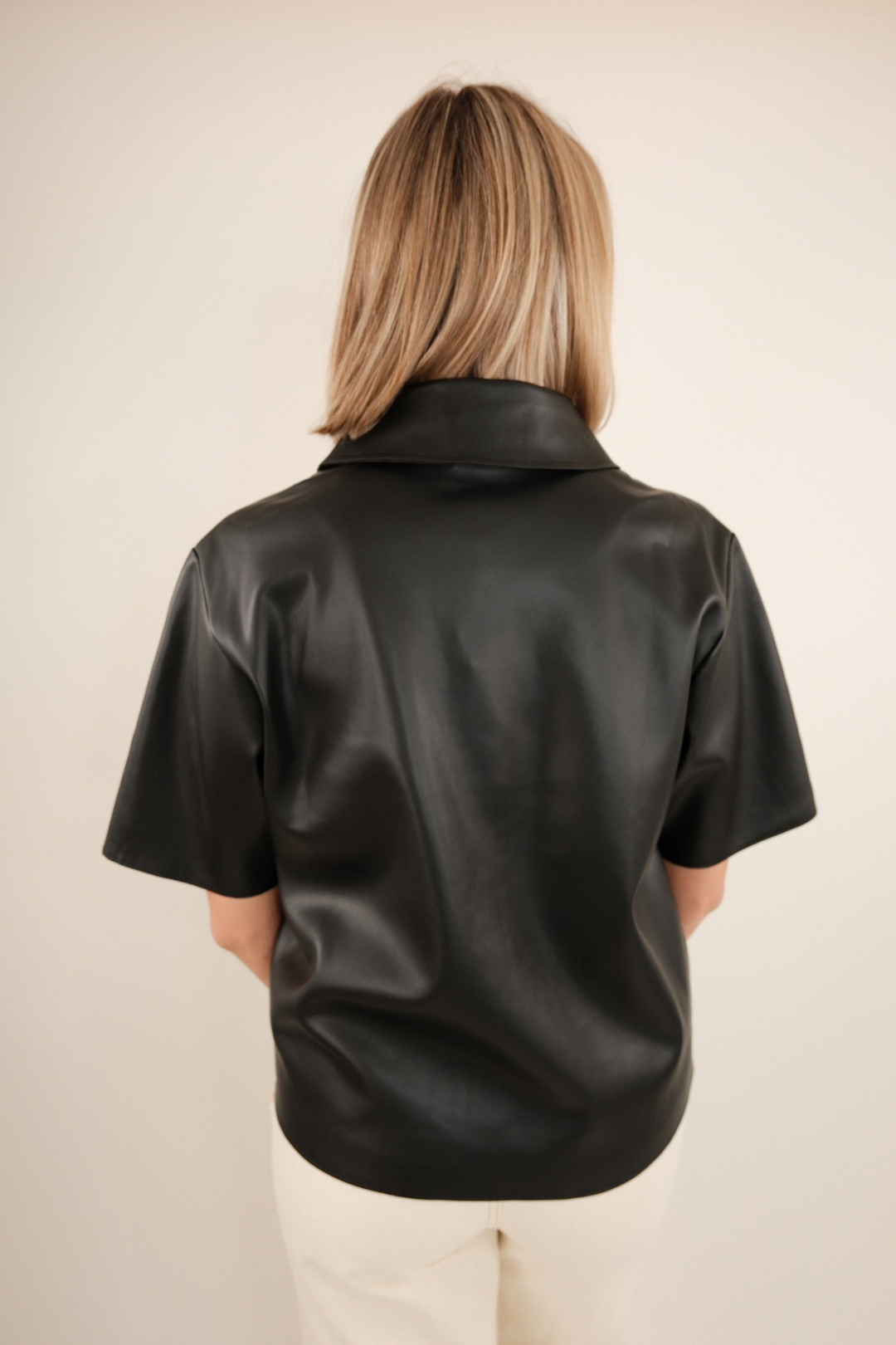 Blackjack Faux Leather Shirt