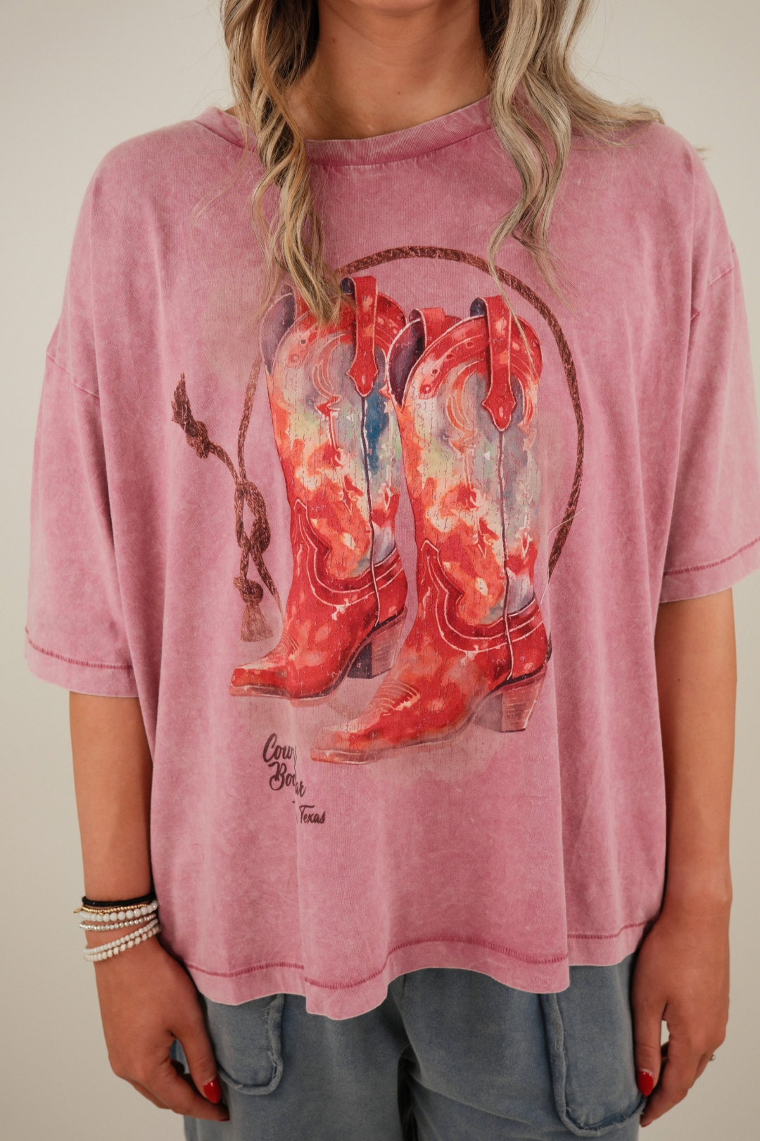 Boot Loop Graphic Tee - Mauve