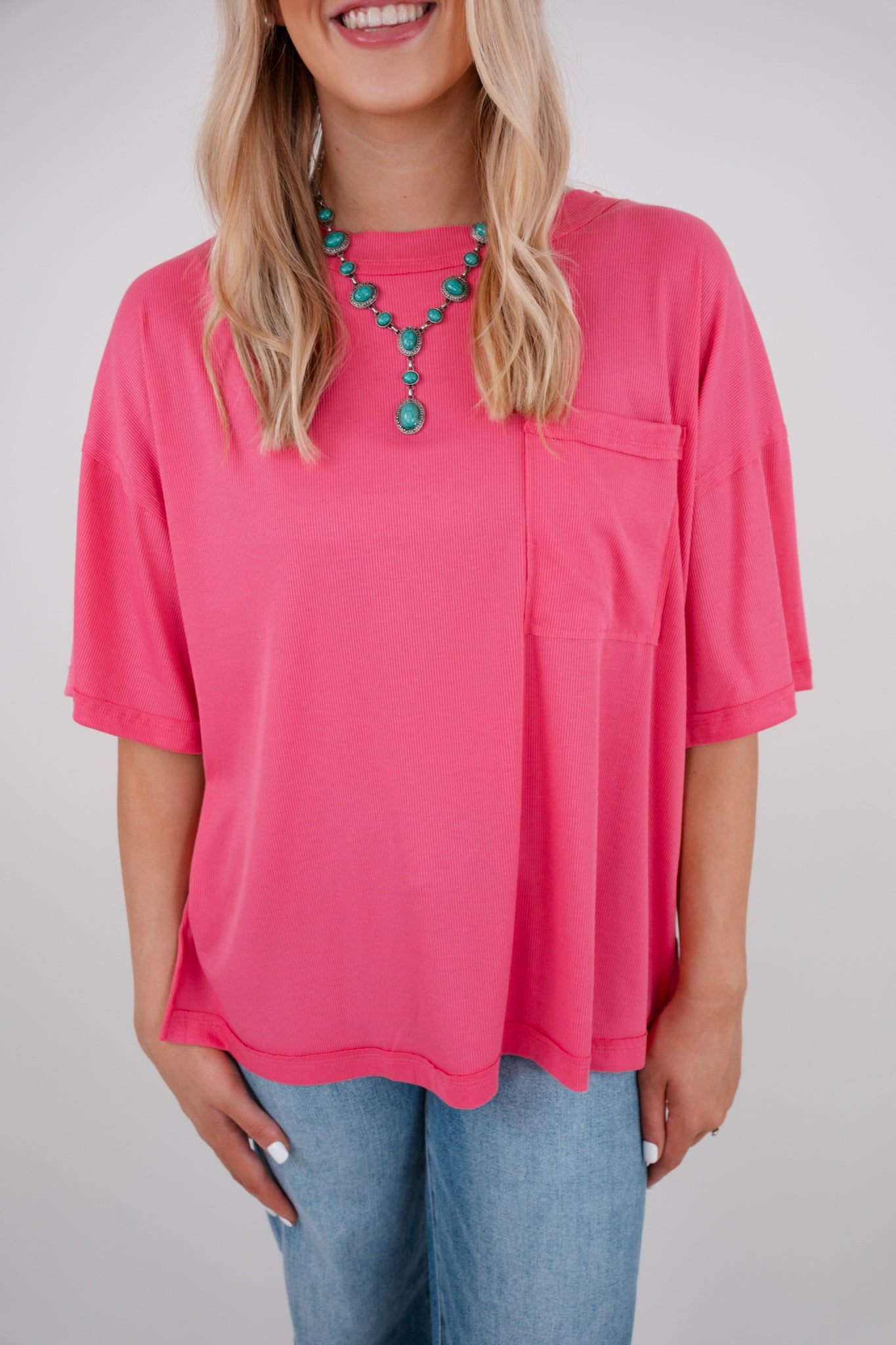 Essential Pocket Tee – Pink