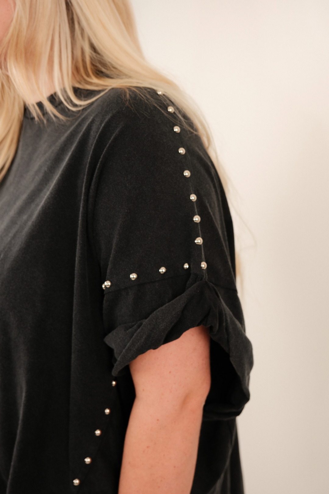 Silver Spur Crop Top - Black