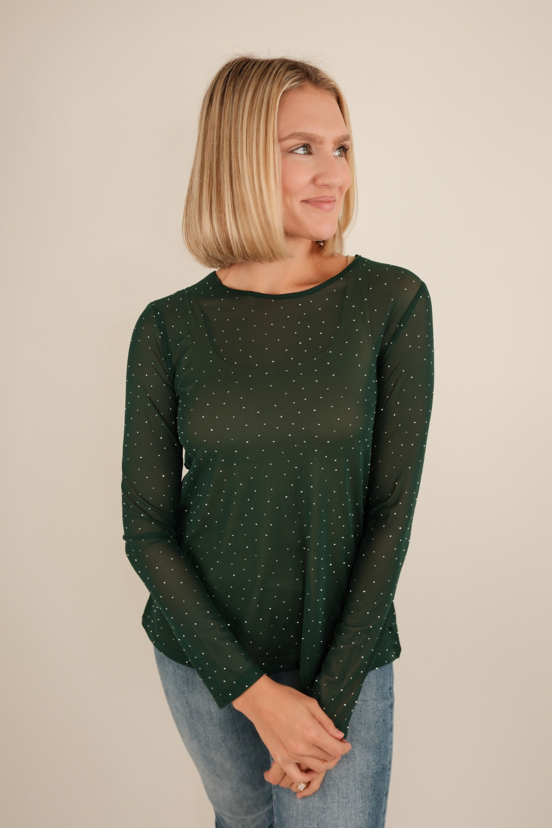 Star Shine Rodeo Mesh Top