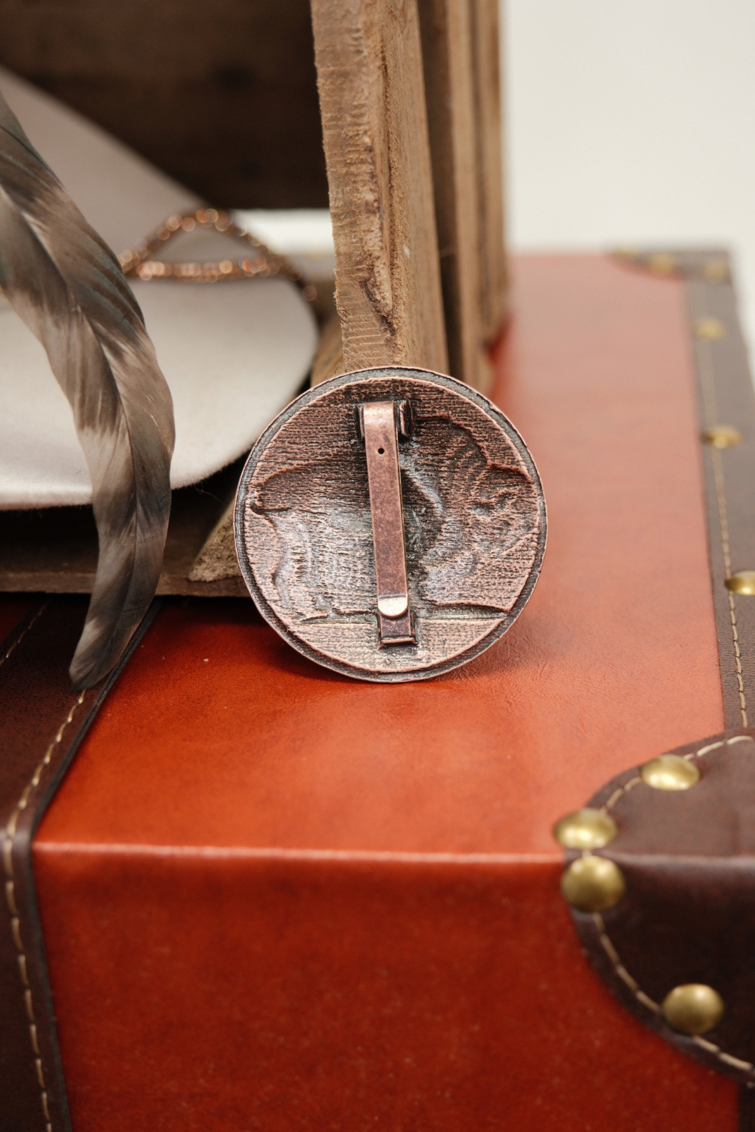 Buffalo Nickel Scarf Brooch