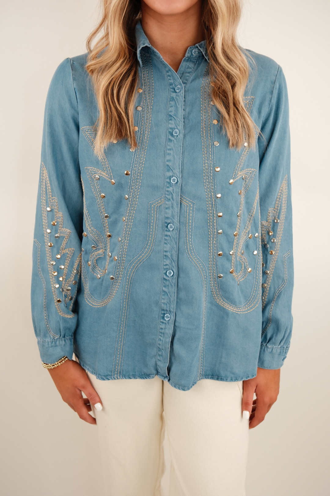 Boot Stitch Belle Embroidered Shirt