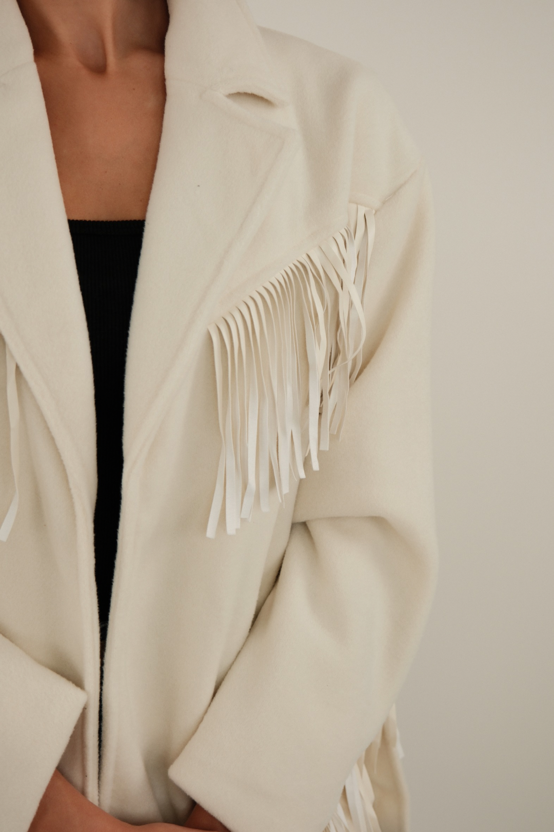 Sundance Fringe Wool Coat