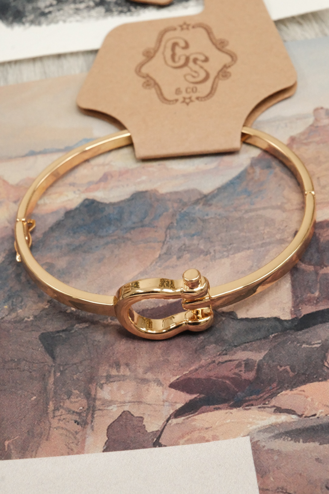 Golden Stirrup Bangle