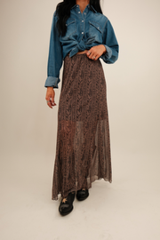 Bridle Path Mesh Maxi Skirt