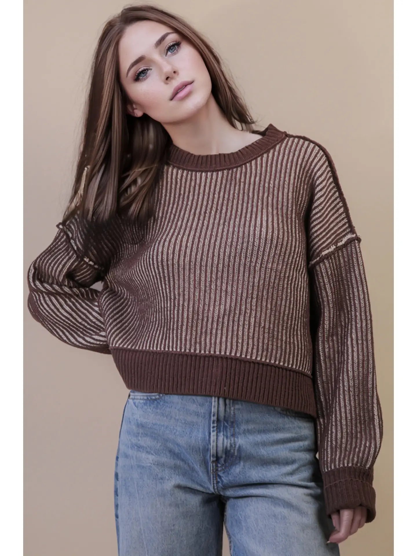 Driftwood Knit Cropped Sweater