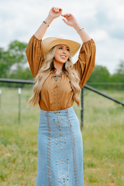 Dusty Mesa Studded Blouse