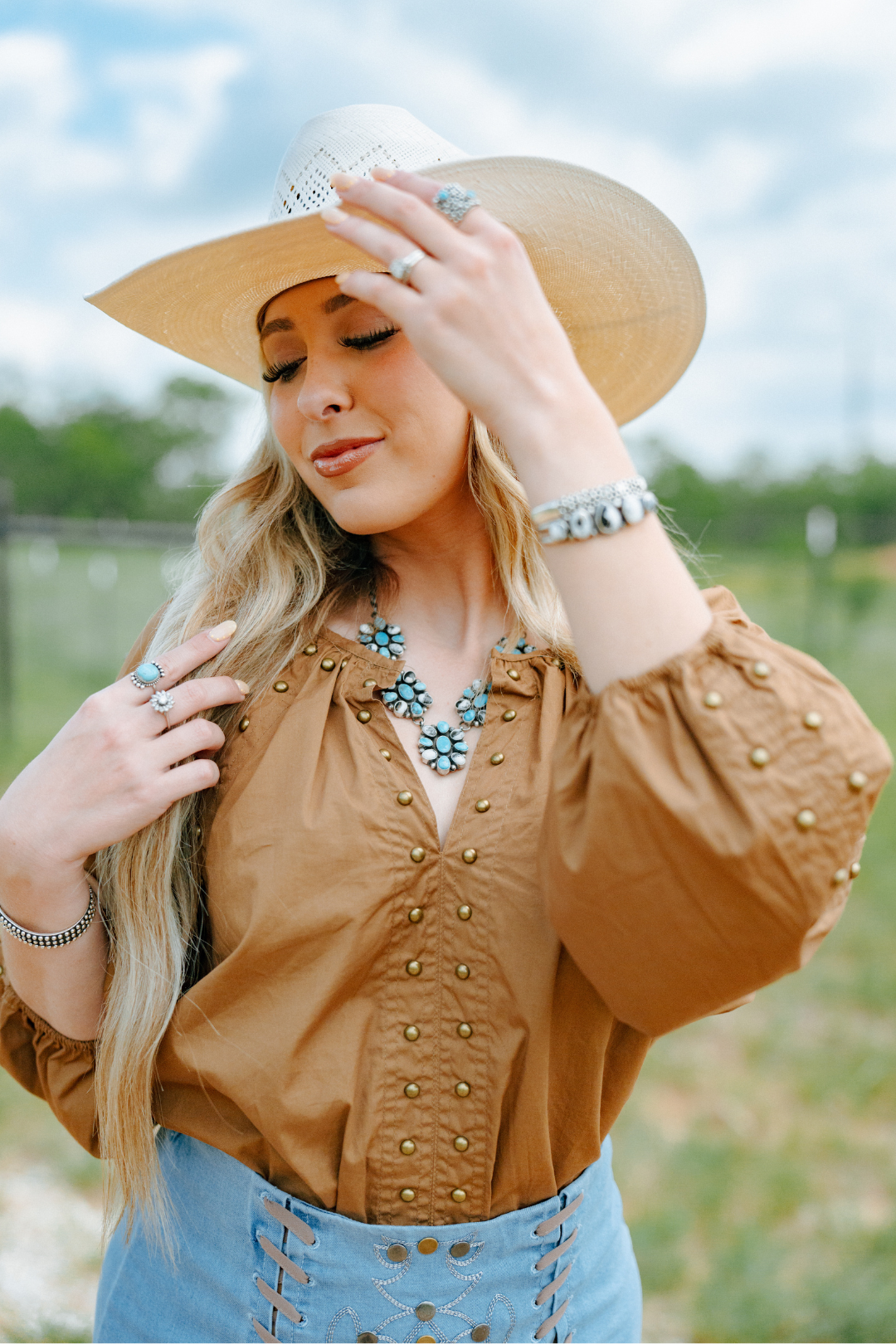Dusty Mesa Studded Blouse