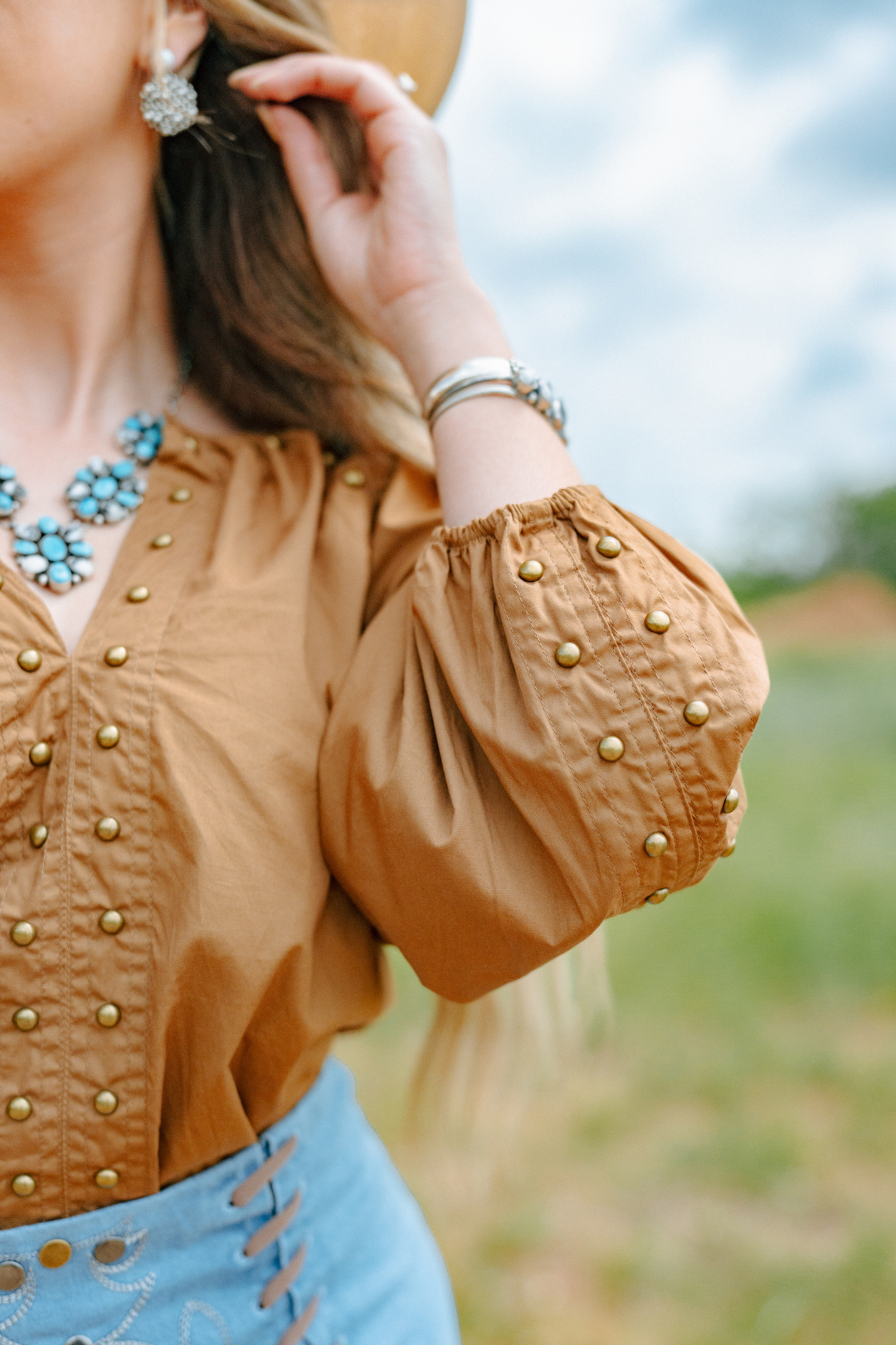 Dusty Mesa Studded Blouse