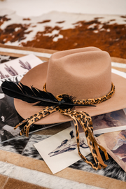Sundown Cheetah Braided Leather Hat Band