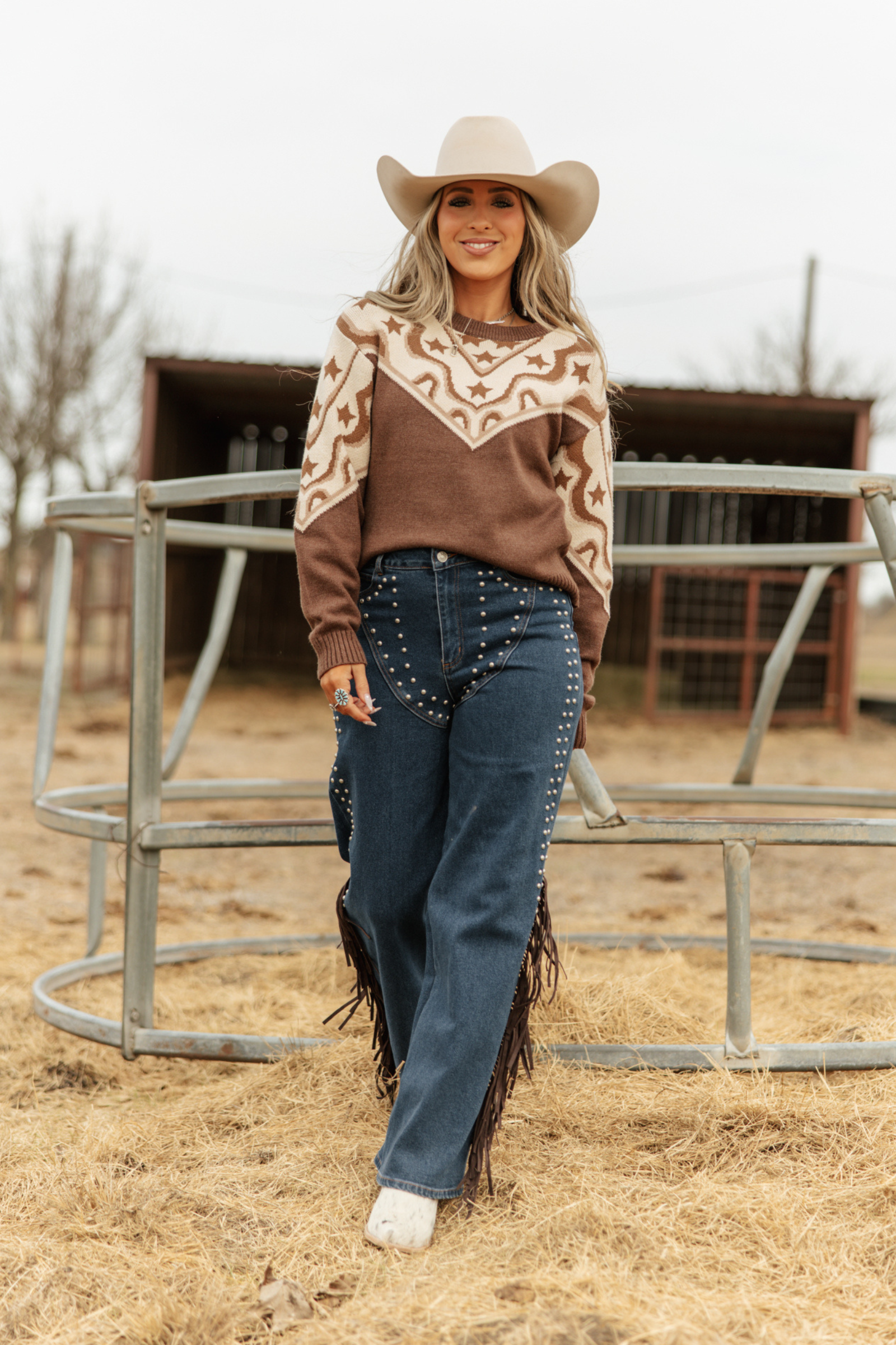 Silver Spur Fringe Denim