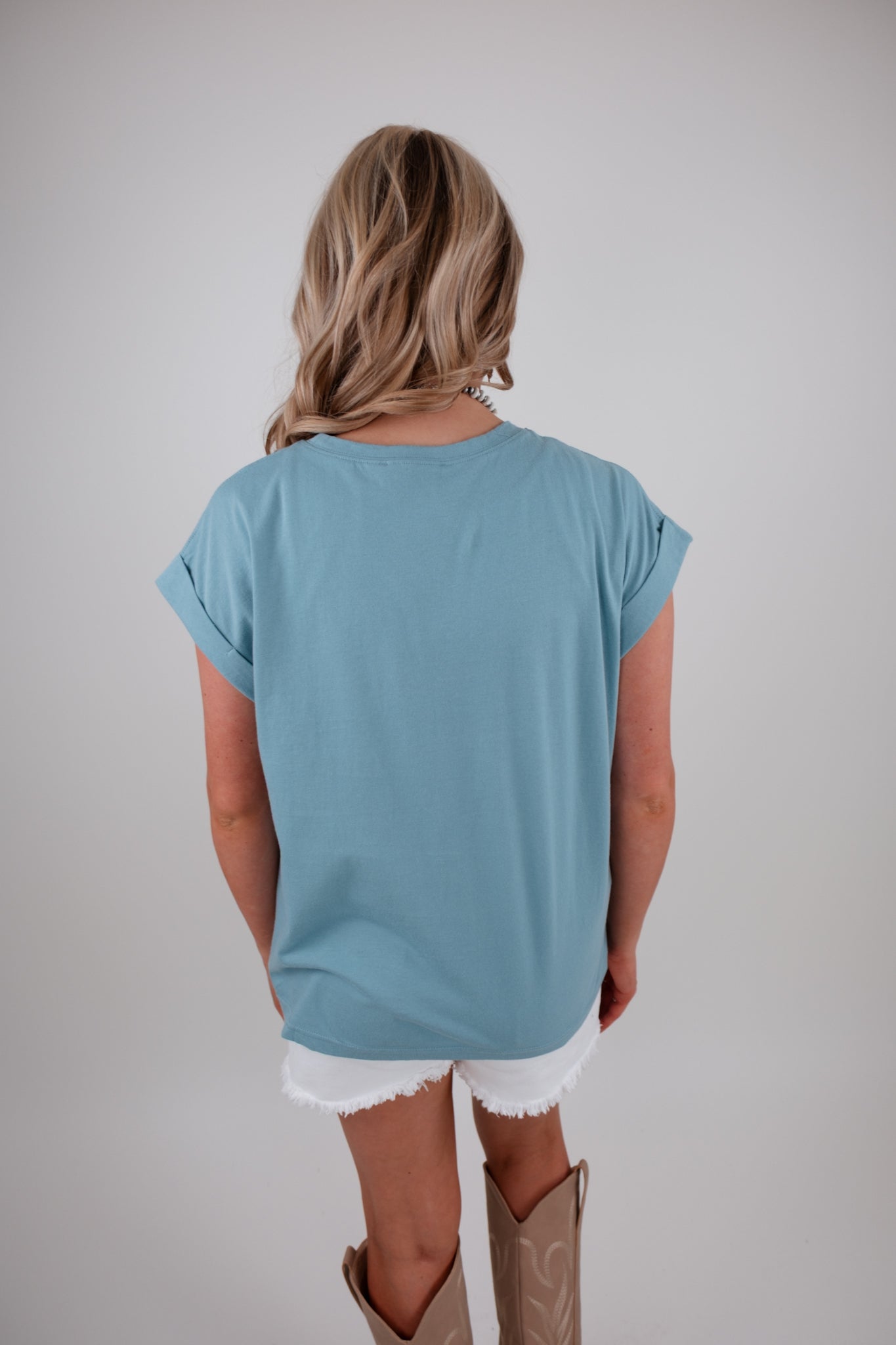 Cowgirl Calm Tee - Blue Grey