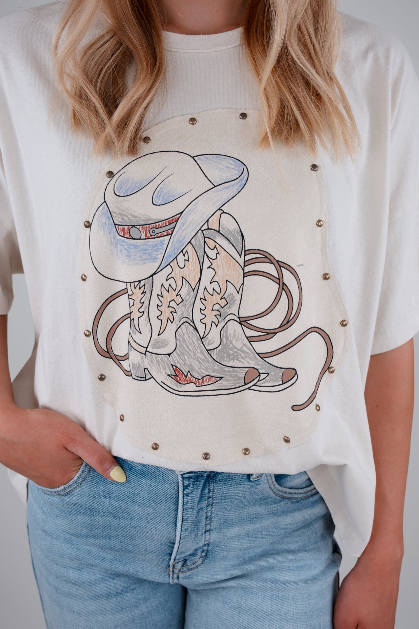 Cowgirl Essentials Graphic Tee - Cream