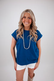 Cowgirl Calm Tee - Light Navy