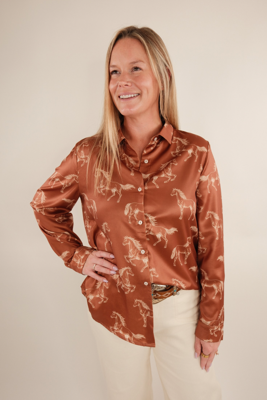 Run Wild Satin Blouse
