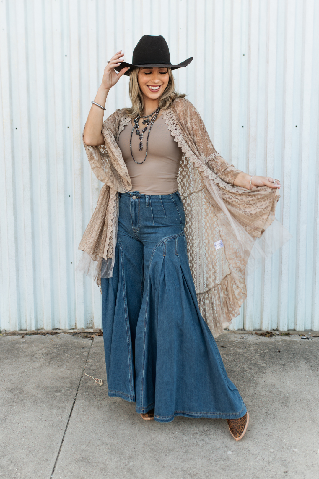 All Star Nude Lace Duster