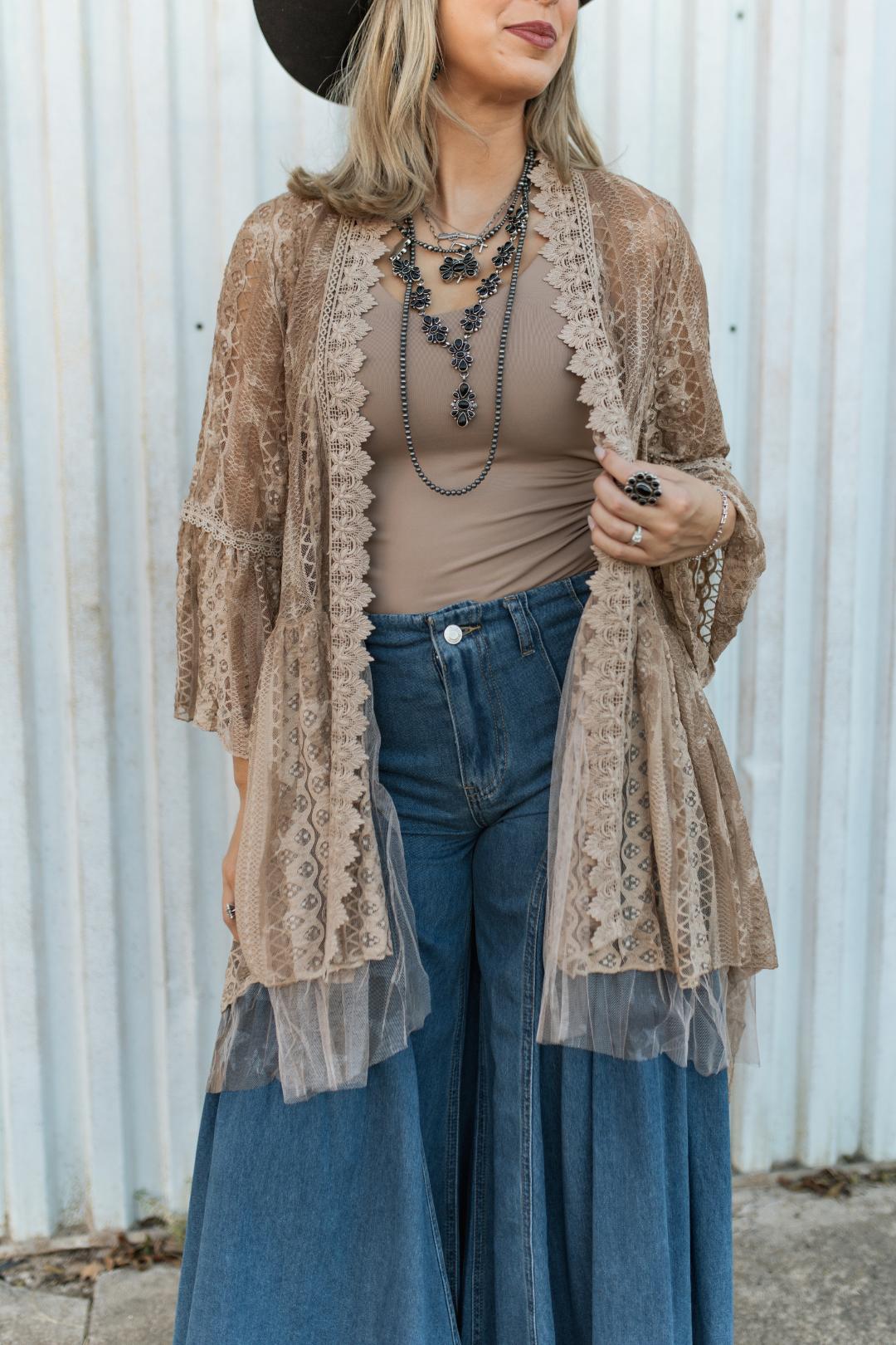 All Star Nude Lace Duster