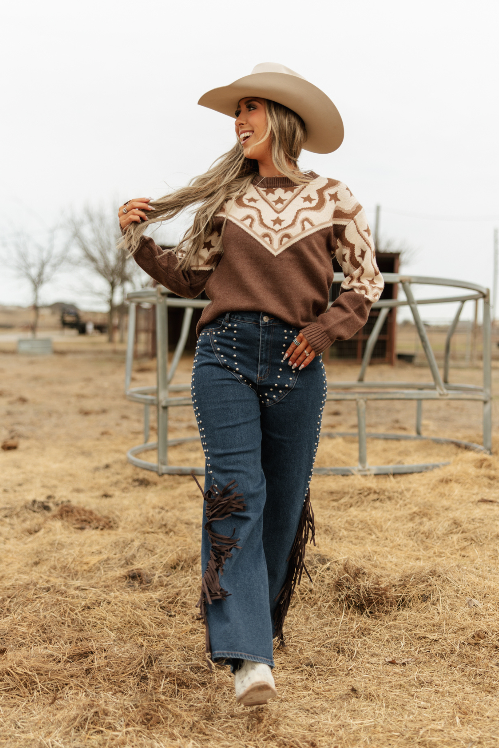 Silver Spur Fringe Denim