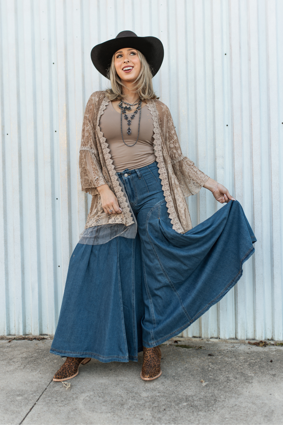 Center Stage Wide Leg Jeans