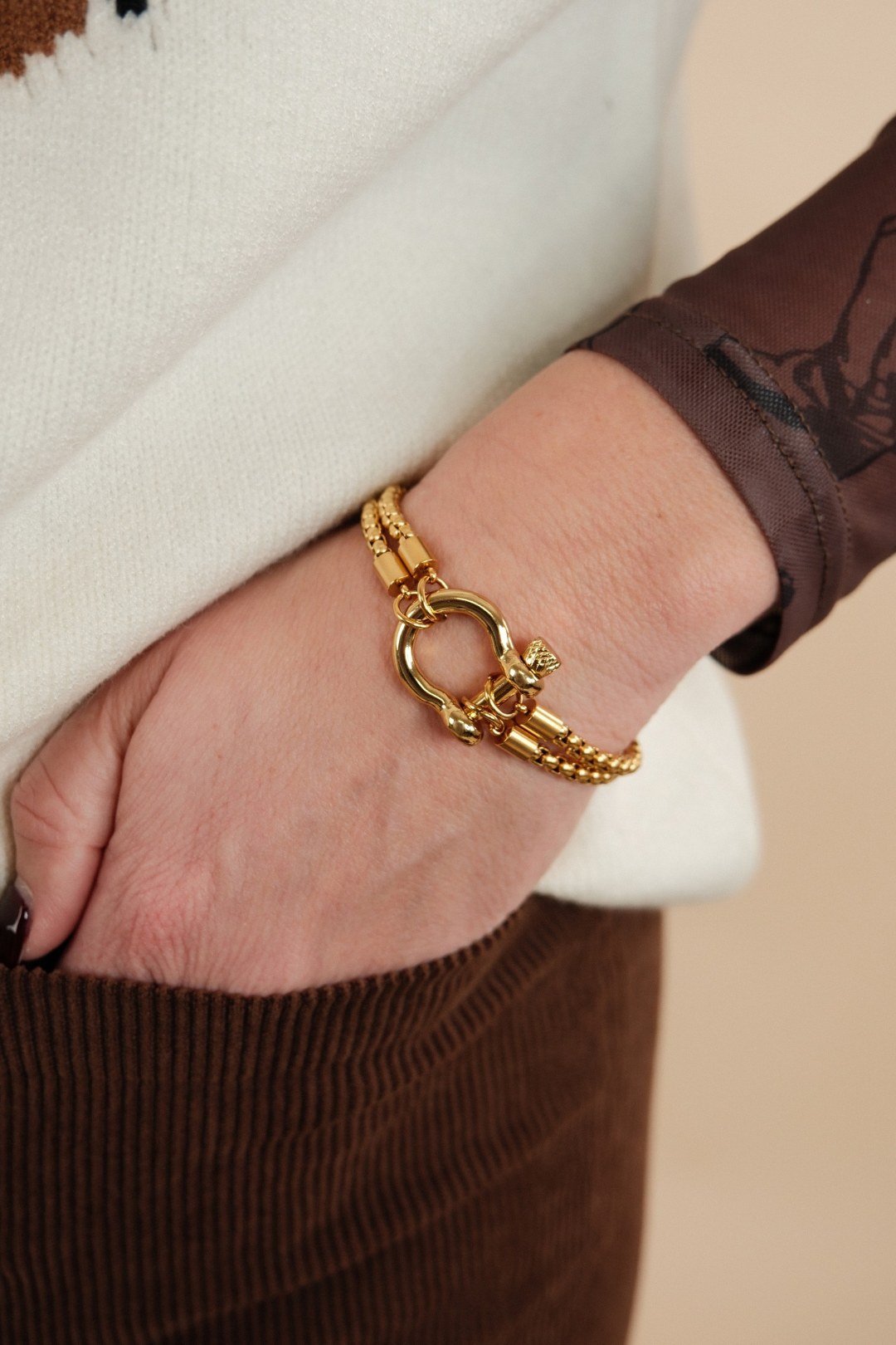 Golden Gait Double Strand Bracelet