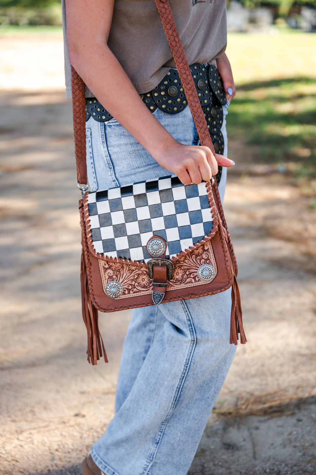 The Checkered Cowgirl Crossbody
