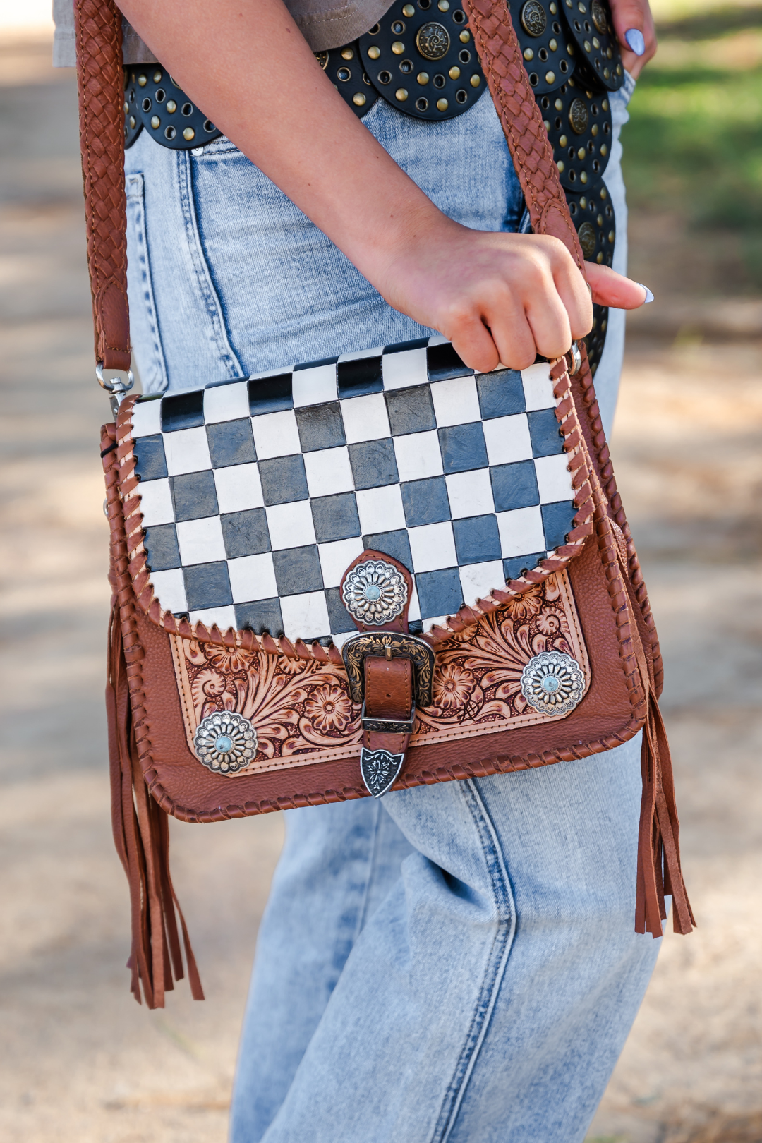 The Checkered Cowgirl Crossbody