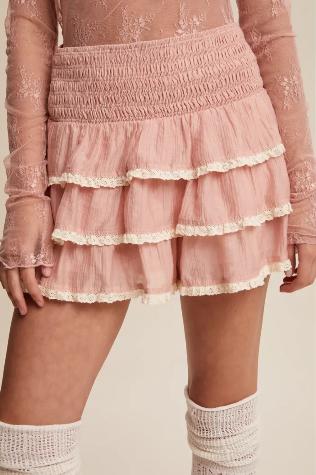 Prairie Rose Ruffle Skort