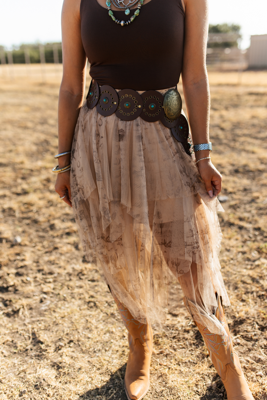 Desert Story Mesh Skirt