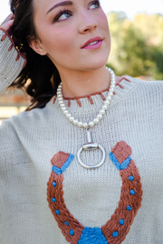 Pearl Horsebit Necklace
