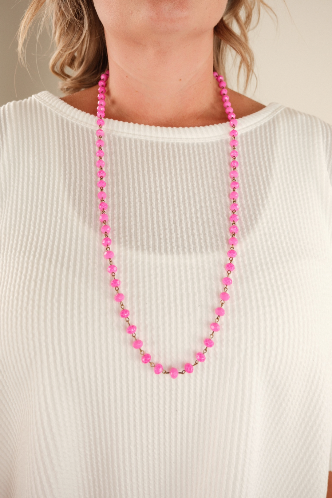 Starlight Strand Necklace - Pink & Gold