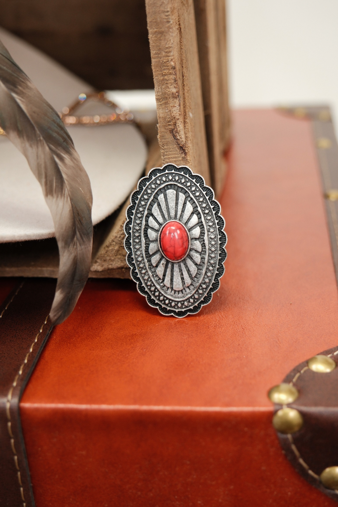 Silver Spur Scarf Brooch