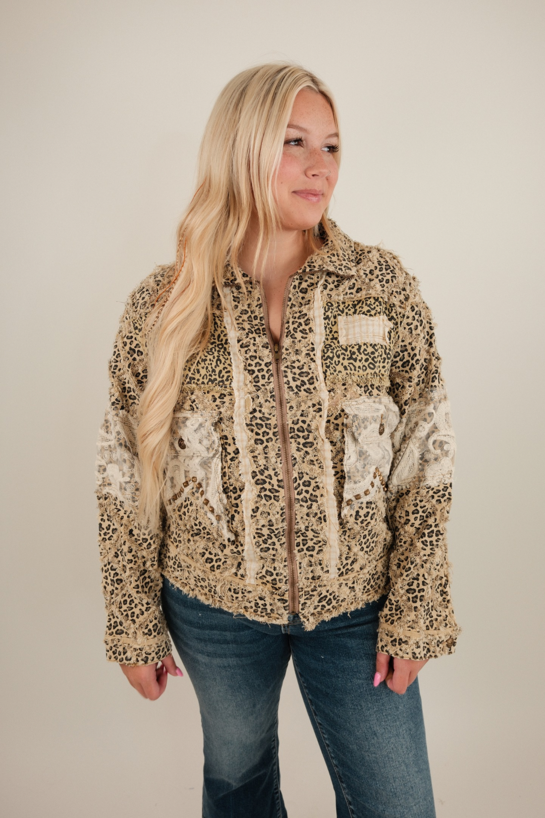 Wild Streak Lace Patchwork Jacket