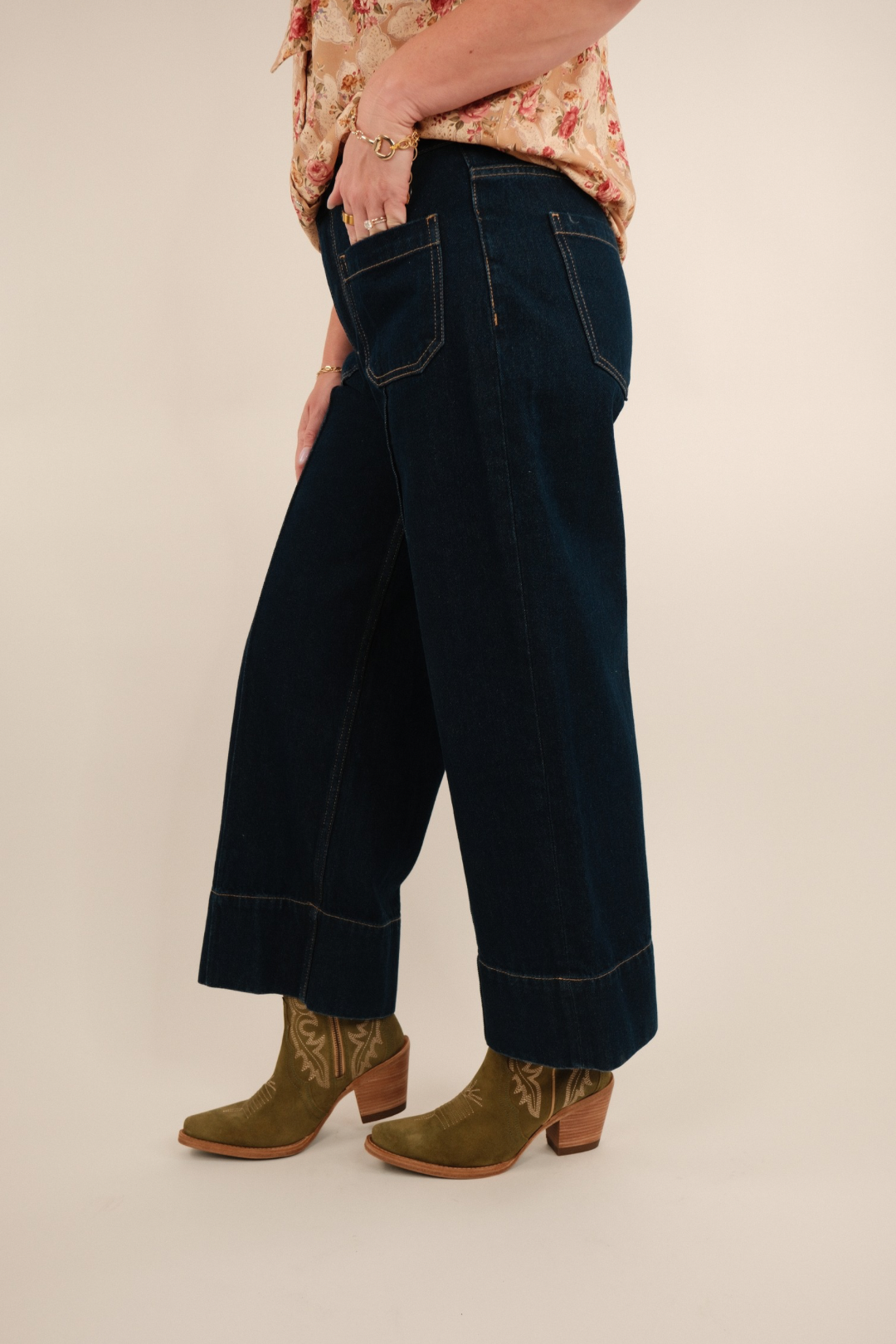 High Desert Wide Leg Cropped Jeans