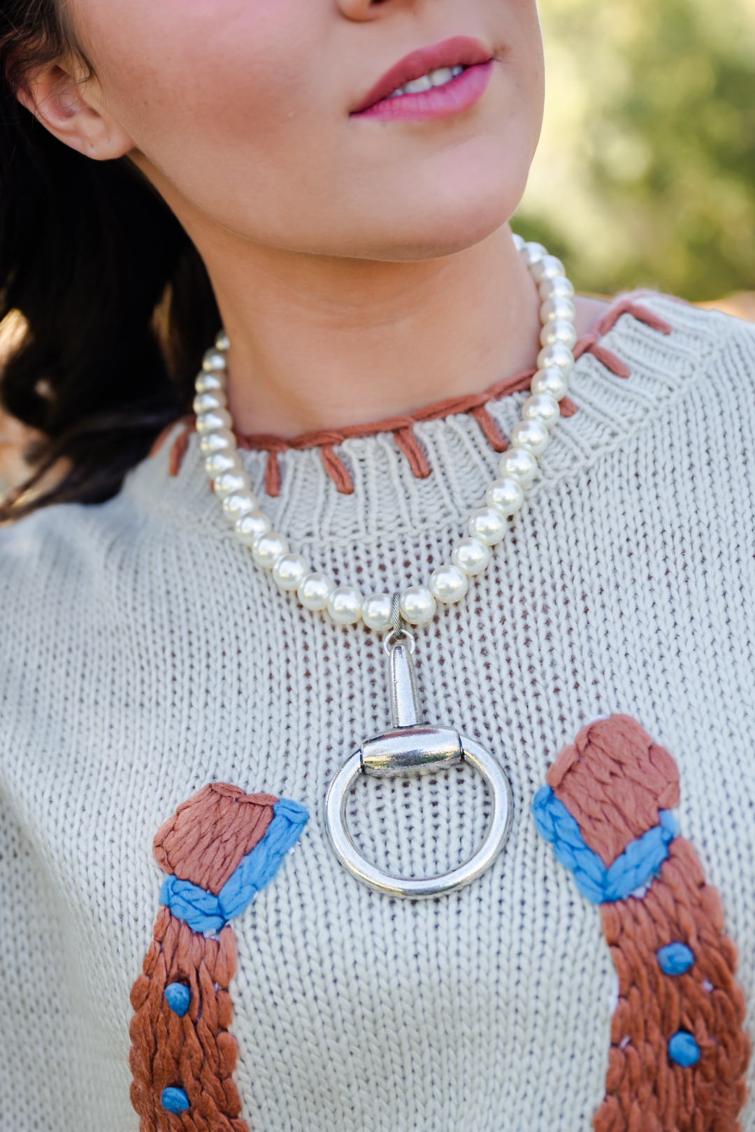 Pearl Horsebit Necklace