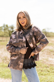 Dust & Roses Camo Shacket