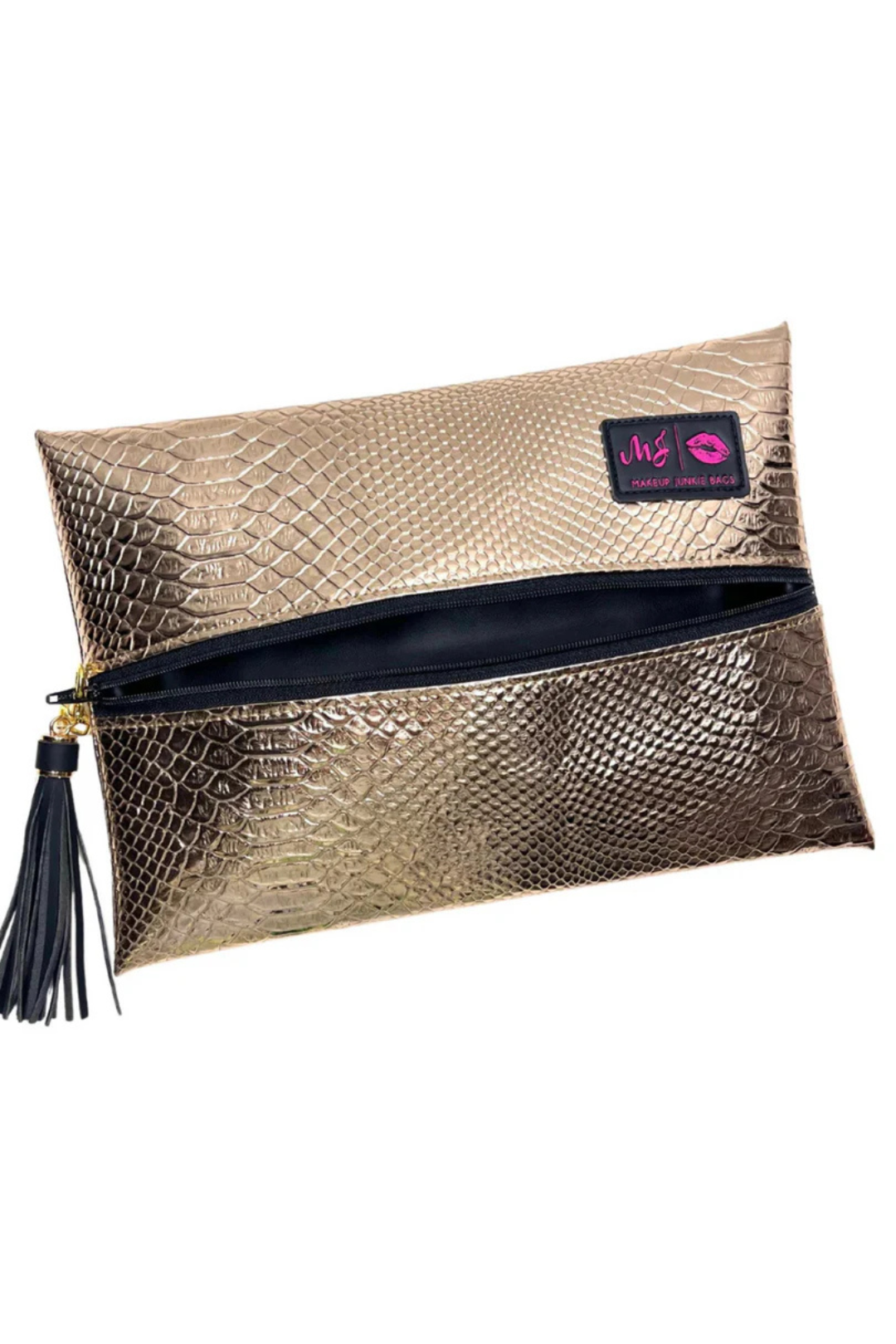 Rose Gold Python Makeup Junkie Travel Bag