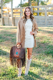 Desert Ivory Denim Mini Dress
