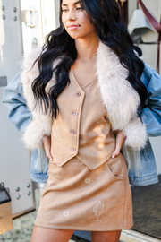 Saguaro Sunset Suede Vest & Skirt Set