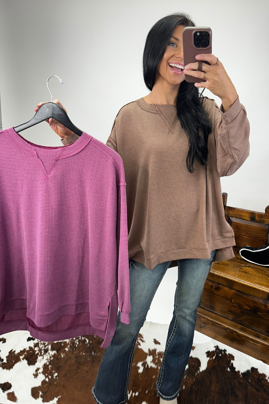 Saddle Creek Waffle Knit Tunic