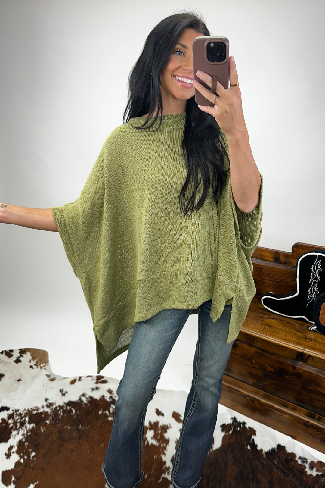 Prairie Breeze Travel Knit Poncho