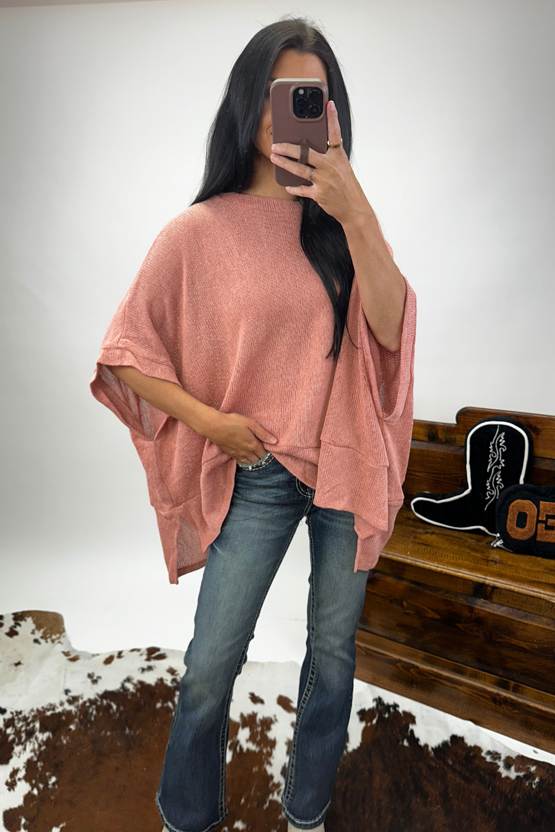 Prairie Breeze Travel Knit Poncho