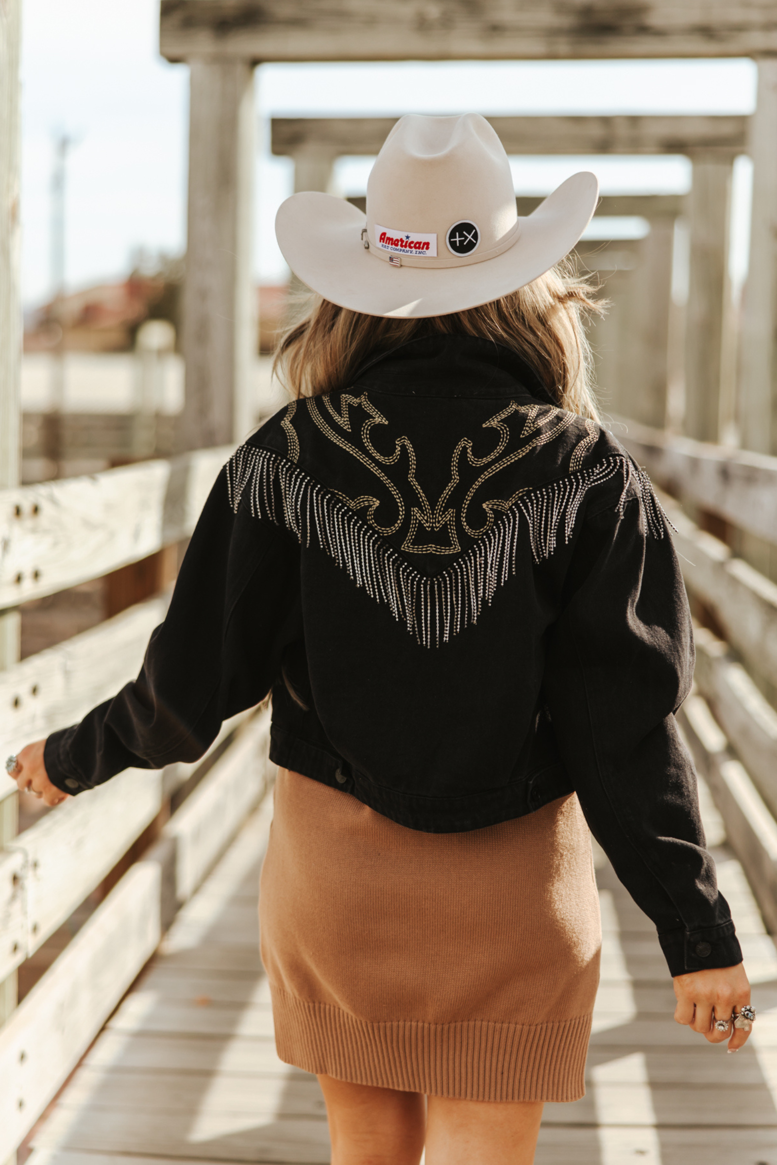 Rhinestone Cropped Jacket