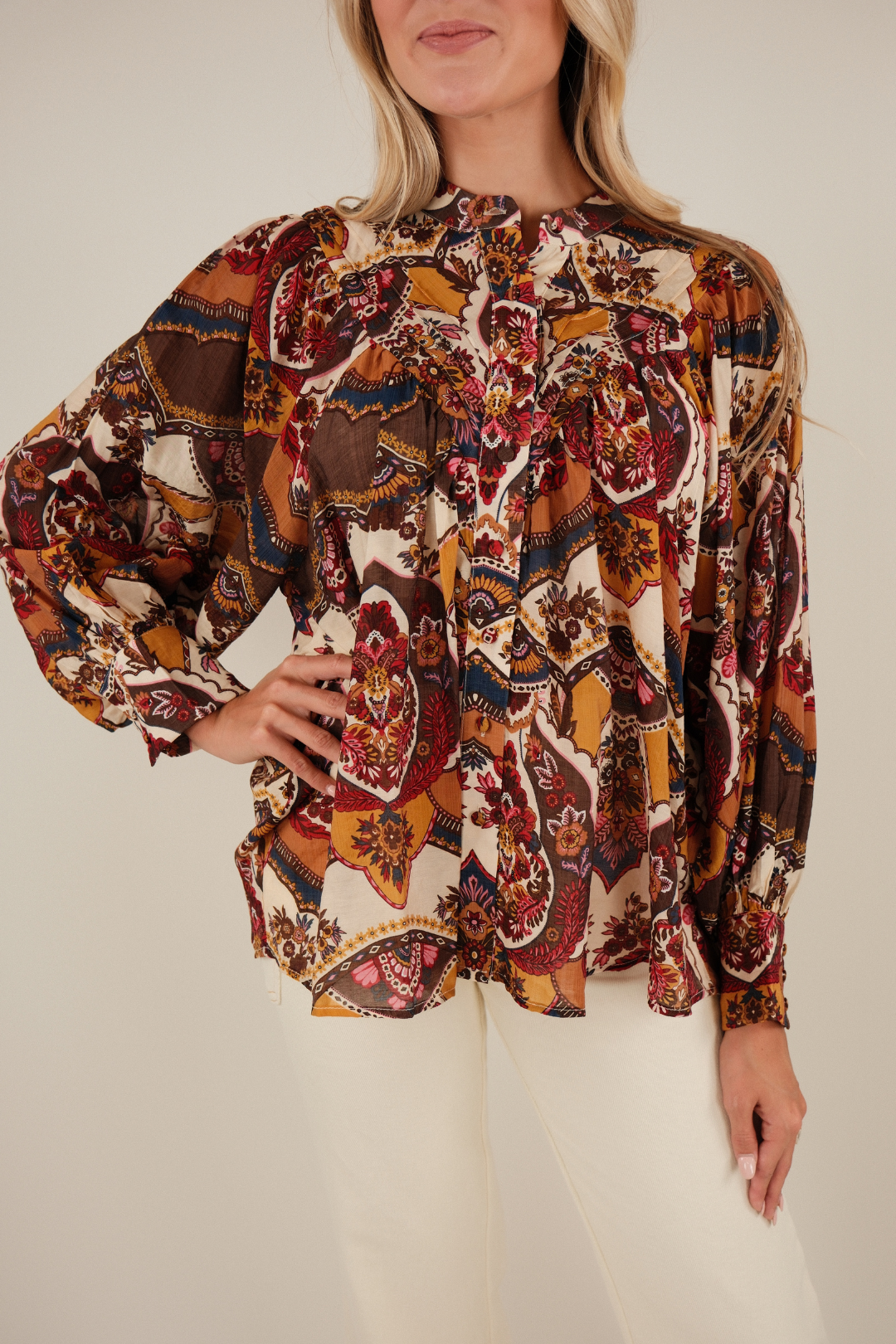 Whistling Winds Sheer Blouse - Ruby Amber